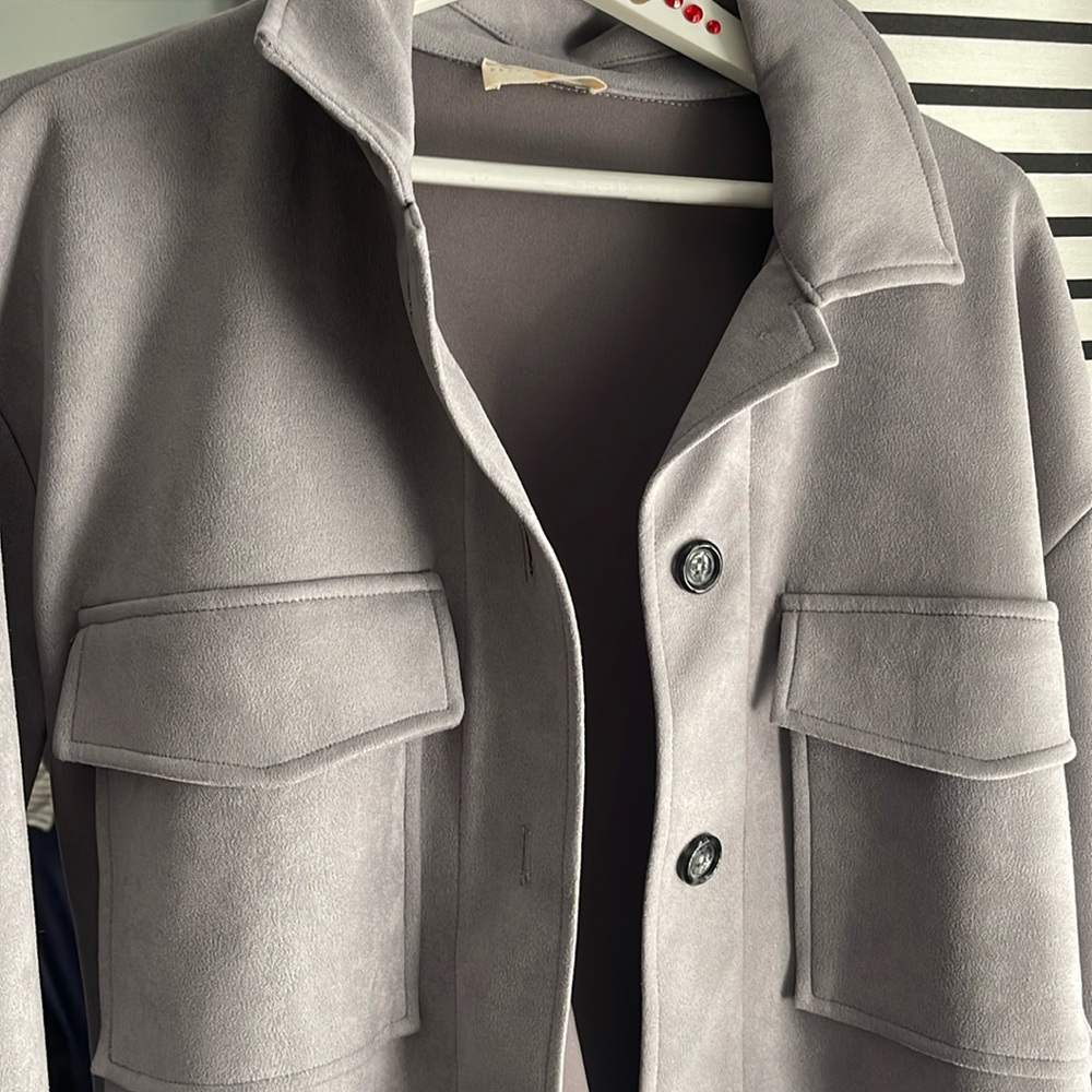 Crisanthem coat - grey soft like suede